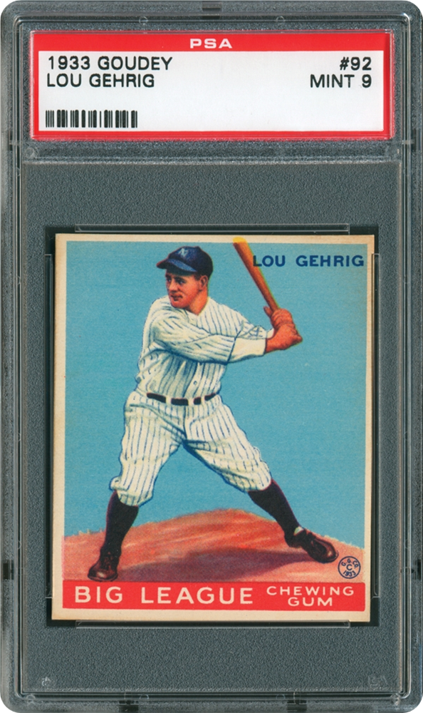 1933 Goudey Lou Gehrig PSA