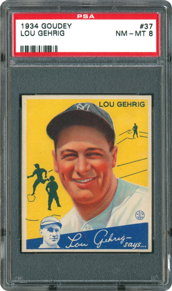 1934 Goudey Lou Gehrig PSA #37